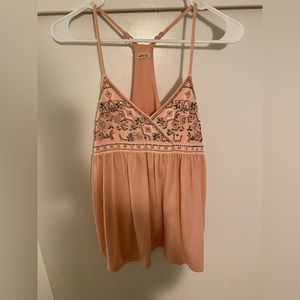Hollister pink beaded top